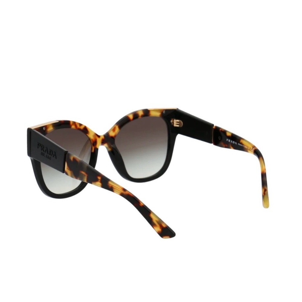 Prada Acetate Black Tortoise Gold Sunglasses Brand New W/O case Made in Italy - Picture 4 of 13